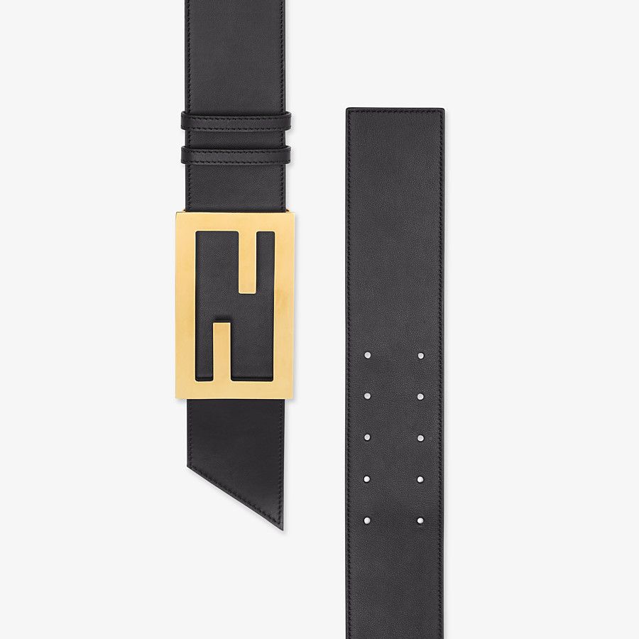 Fendi Black Leather Belt
