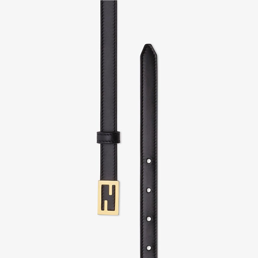Fendi Black Leather Belt