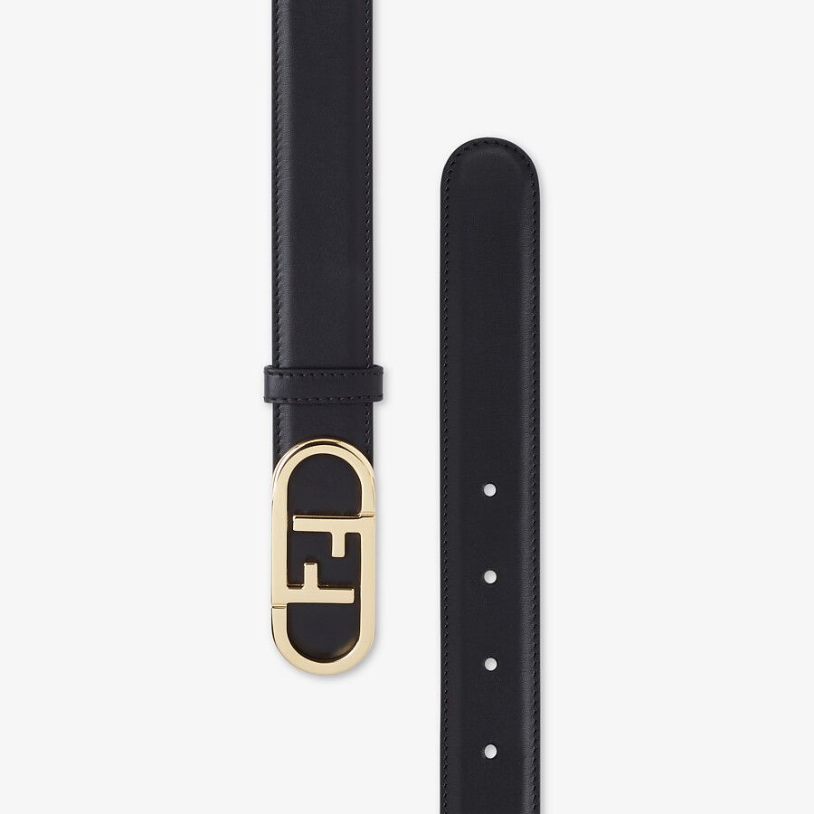 Fendi Black Leather Belt